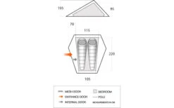 Vango Heddon 100 Leichtzelt 1 Person -Fiamma Verkäufe 488976 3421352