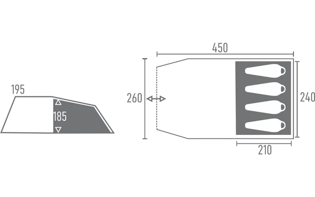 Tambu Suti TC 4 Personen Familien Tunnelzelt Navy Blau 3 Tambu Suti TC 4 Personen Familien Tunnelzelt Navy Blau