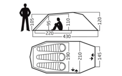 Nordisk Oppland 3 PU Trekkingzelt Für 3 Personen Dark Olive -Fiamma Verkäufe 589723 4290999