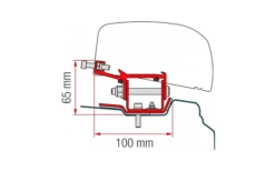 Fiamma Markisenadapter-Kit Renault Trafic L2 - Deep Black - LHD + RHD -Fiamma Verkäufe 627975 4417855