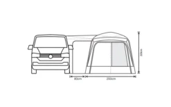 Outdoor Revolution Cayman Midi Air Vorzelt Low 180 Bis 210 Cm -Fiamma Verkäufe 633251 4431479