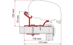 Fiamma Adapter Carthago Malibu 340 Markisenadapter Für Fiamma F80 / F65 340 -Fiamma Verkäufe 656061 4532355