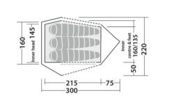 Robens Challenger 3XE Tunnelzelt Grün -Fiamma Verkäufe 771893 5131136